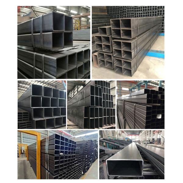 Carbon Black Iron Painted Surface Seamless Pipe Section 75x35 Carbon Steel Square Tubes Bending
