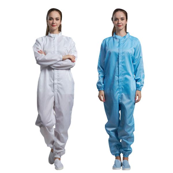 Anti Static Garments ESD 5MM Strip 2.5mm Grip Clean Room Coveralls