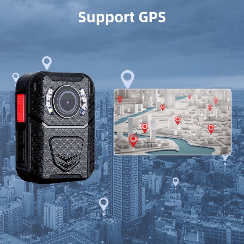 OEM/ODM 1512P QHD Body Cameras IR Night Vision Portable Body Wearable Cameras With 2.0 Inch Screen and GPS for Security Guard