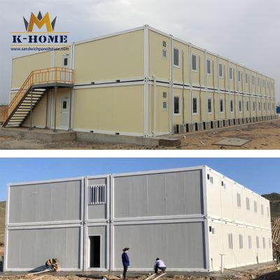 Recipiente modular da casa pré-fabricada do bloco liso que constrói a acomodação da cabine de Porta