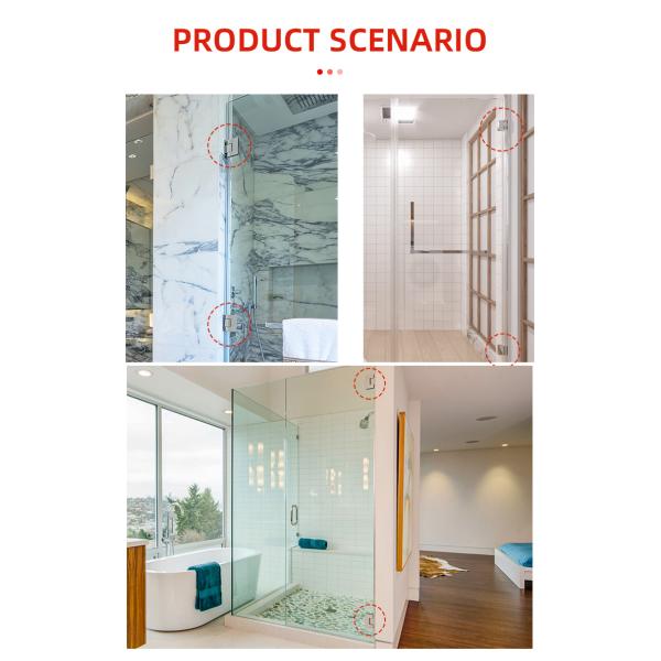 Отель ванная комната H тип нержавеющей стали зеркало душ стеклянные дверные петли 12 мм бебельный край