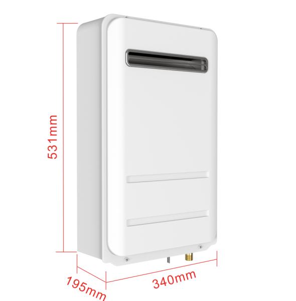 Lightweight 16L Outdoor Gas Water Heater With Ultra Quiet Operation Technology