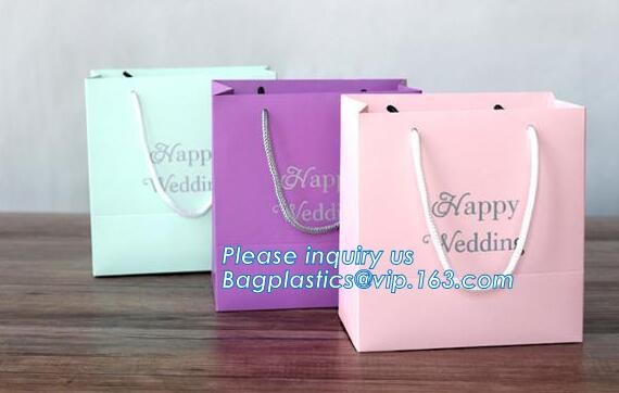 Fashion Luxury Custom Logo Printed handmade paper bags with PP rope,New Design White Handmade Paper Bag bagease, package