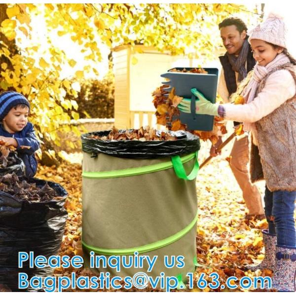 Waste Refuse Rubbish Grass Sack Waterproof Leaf Bag Outdoor Camping Pop Up Bag Collapsible Container Gardening Bag