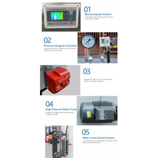 1ton 1000kg 70Hp Fast Installation Package Type Diesel Oil Gas Fired Steam Generator Boiler