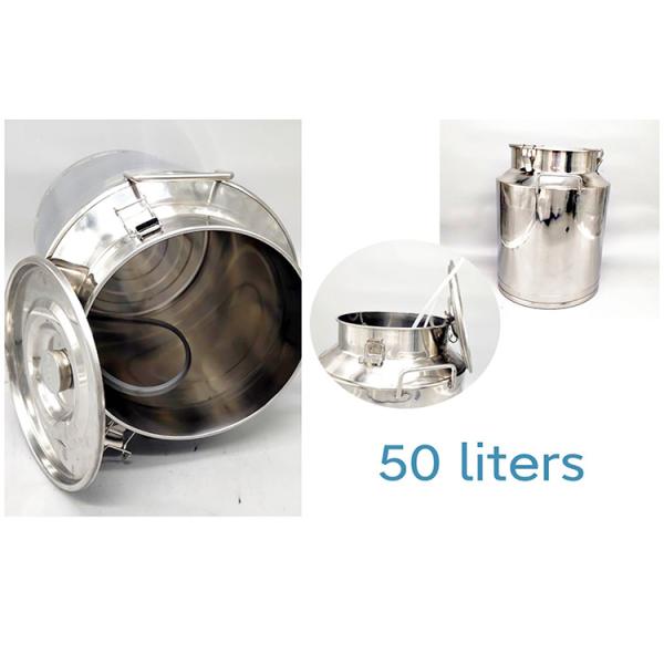 Food grade 304 Stainless Steel Milk Can 50 Liters Large Capacity