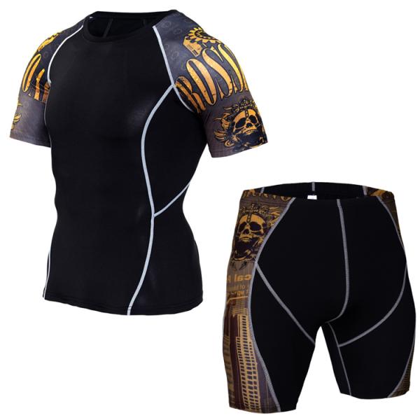 Quick Dry Breathable Gym Rash Guards Suit Sports Set Sport Men