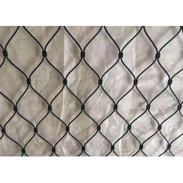 Display Customized Inox Rust Resistant Stainless steel Black Oxide Wire Rope Mesh