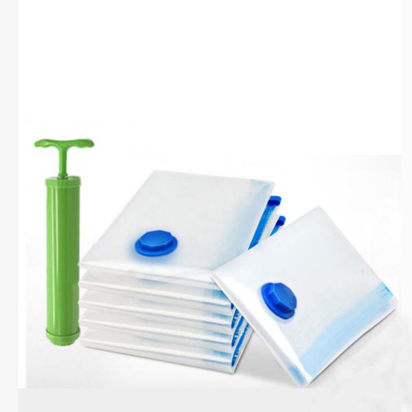 PET NY PE Quilt Zipper Vacuum Seal Storage Bags Space Saver For Pillow