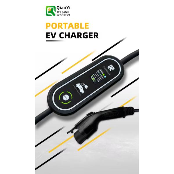 7kw 32A EV Portable Charger Type1 with Shucko Plug CE Certification 220V and 10M Cable Length LP55 Protection Level