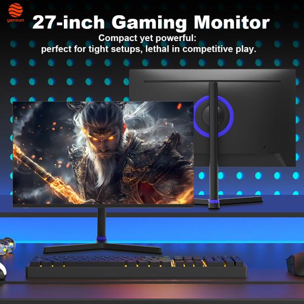 Monitor de juegos TF de 27 pulgadas con resolución UHD, panel IPS 4K, monitor para PC de 144 Hz con soporte fijo