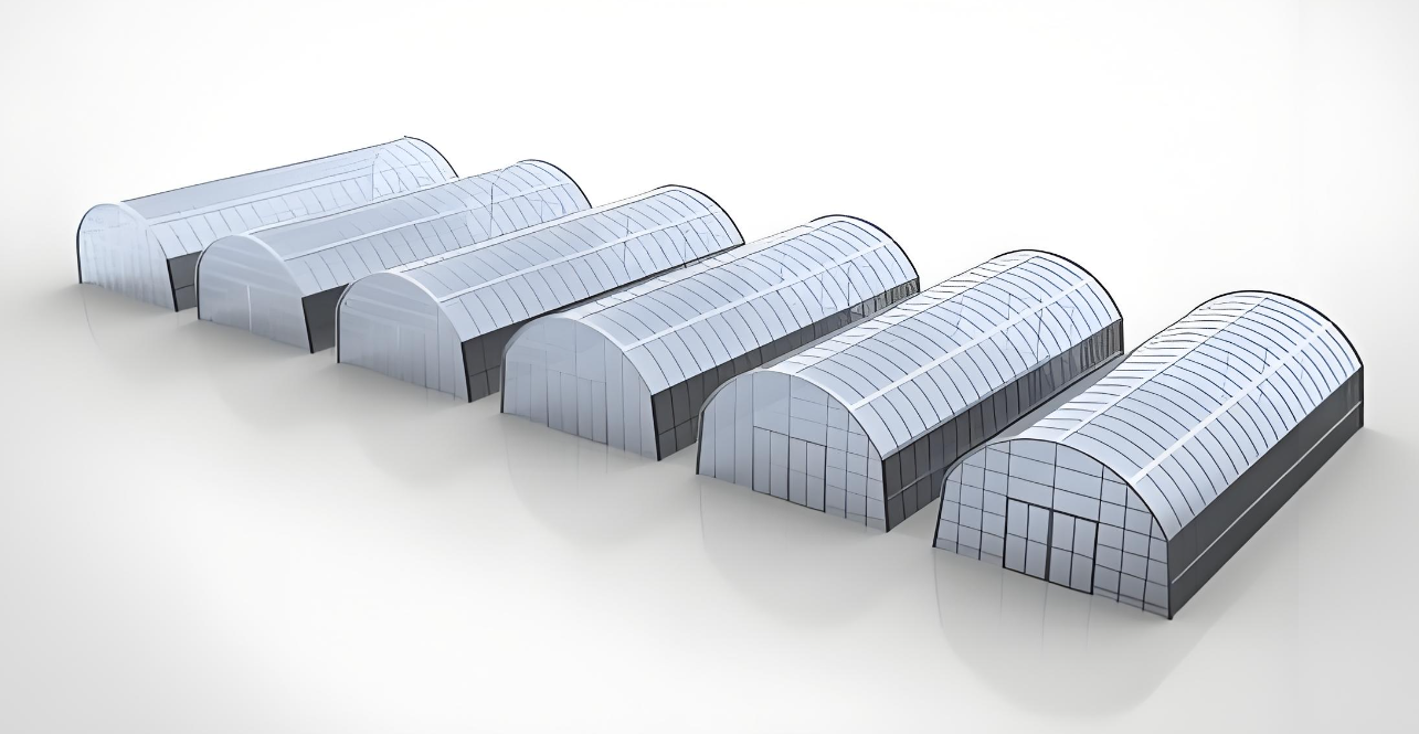 Single‑Span Round‑Arch Polyethylene Agricultural Tunnel Greenhouse, Specially Designed for Solar Light Utilization & Heat Preservation, Suitable for Protected Cultivation.