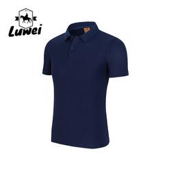 Casual Homem Cotton Polo T-shirts Desporto Grande bordado Tricoteado
