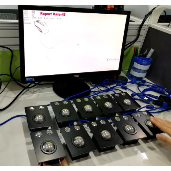 Acier inoxydable noir plaqué par souris industrielle imperméable de boule de commande