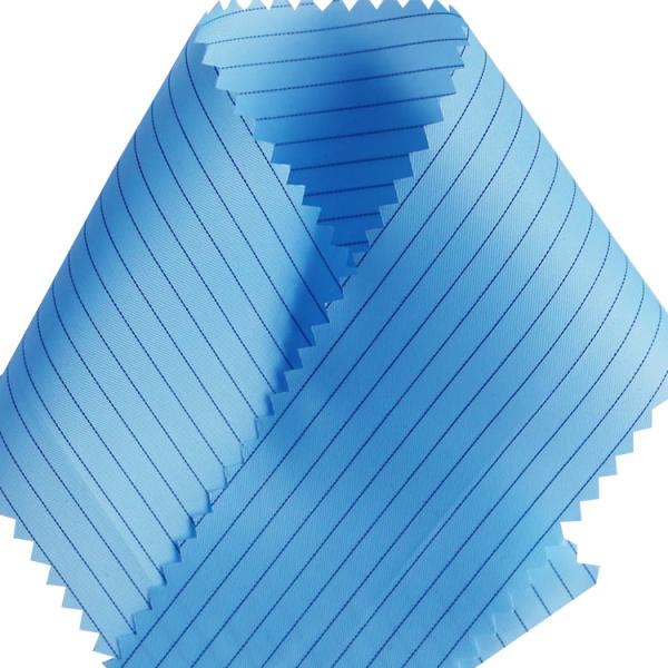 100D Polyester Carbon Fiber ESD Fabric 105gsm 10e6-10e9 Ohm