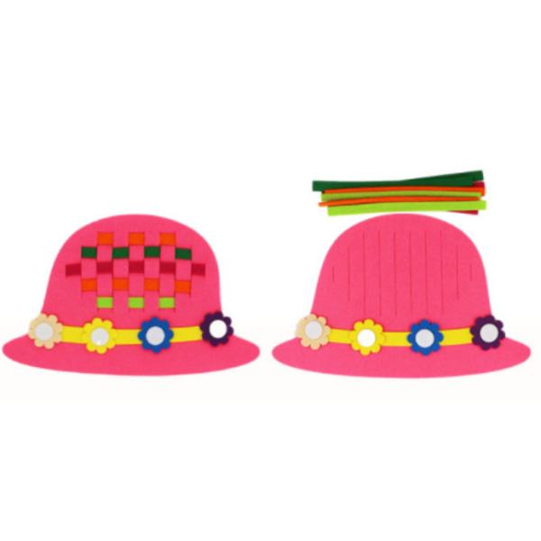 kids children felt non-woven knitted work creative diy crafts kits kids hand craft knitting weaving DIY felt material