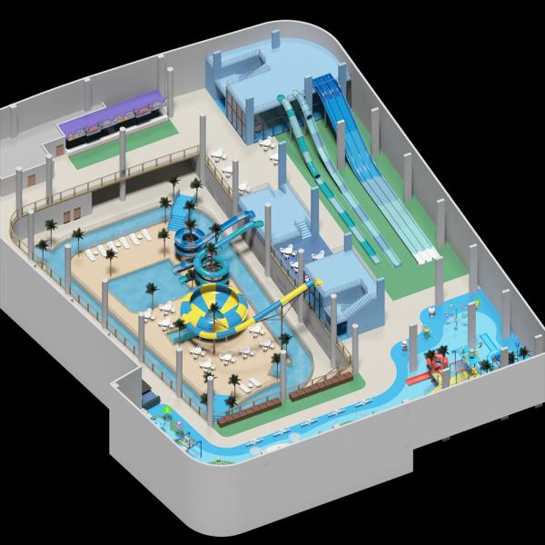 大鵬ウォーターパーク設備工場は、4000平方メートルのミディアムサイズウォーターパークのデザインと現地設置指導を提供しています