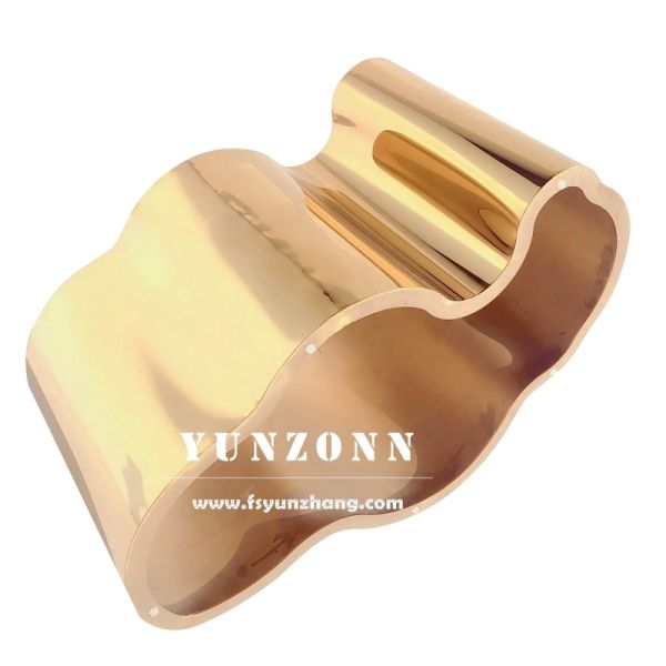 Gold Hollywood Unique Creative Design Coffee Table Luxury Metal Stump Type Center Table for Home Dining and Living Room Use