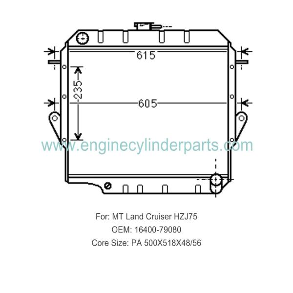 16400-17080 Toyota Diesel Generator Radiator Oem Genuine Radiator Assy