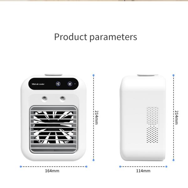 Desktop Mini Air Condition Fan with Water Cooling and Night Light Net Weight 700g