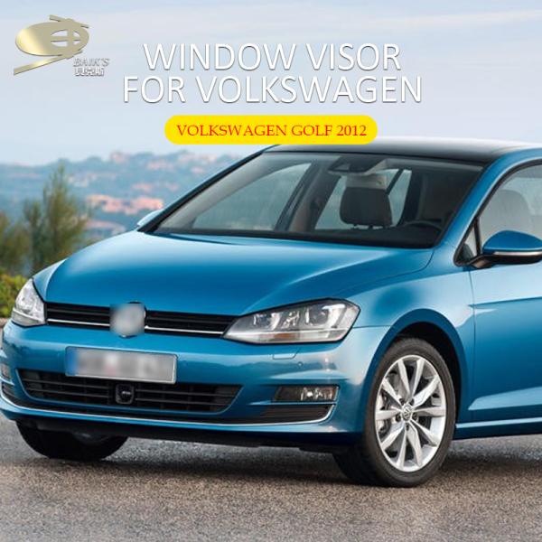 Thick Car Window Rain Guard Visor For Volkswagen VW Golf 2012 Weather Deflector