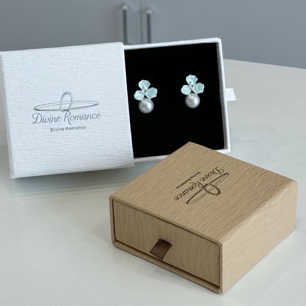 Boîtes à bijoux texturées Emballage Boîtes cadeaux pour boucles d'oreilles Anneaux Bracelets Cristal et bijoux de pierre précieuse