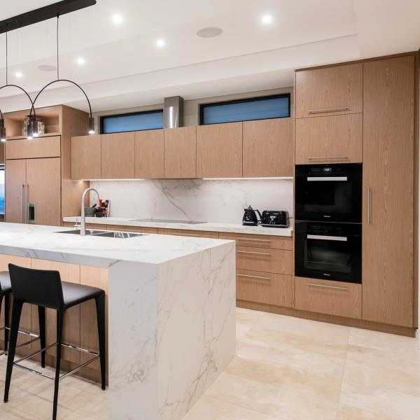 OEM Modern Melamine Kitchen Cabinet Wood Grain