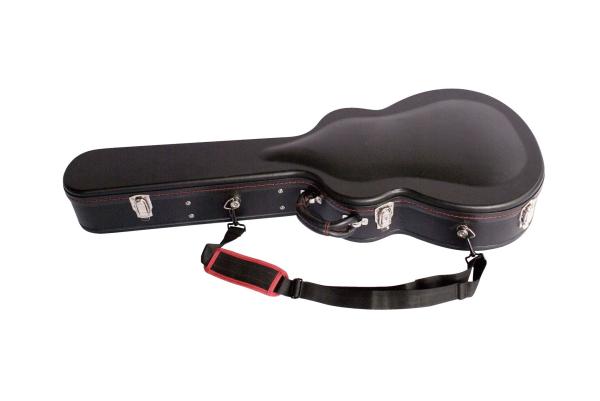 Classic Guitar Wood Case, High Quality PVC Leather Exterior, Velvet Padding Interior, Locks and Soft Handle