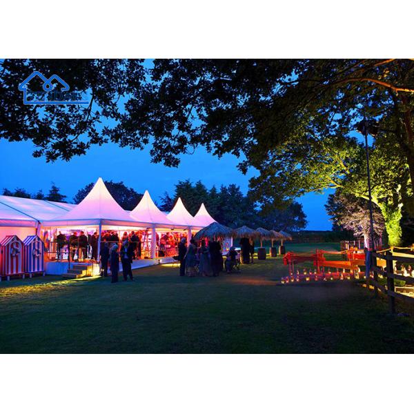 Fire-Retardant Outdoor Party Marquee Tents Reinforced Alloy Frame All-Weather PVC Canopy Structure
