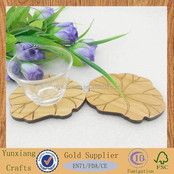 Coaster Vente en gros chaude personnalisé en bois naturel personnalisé pour le service alimentaire ustensiles de table réutilisables