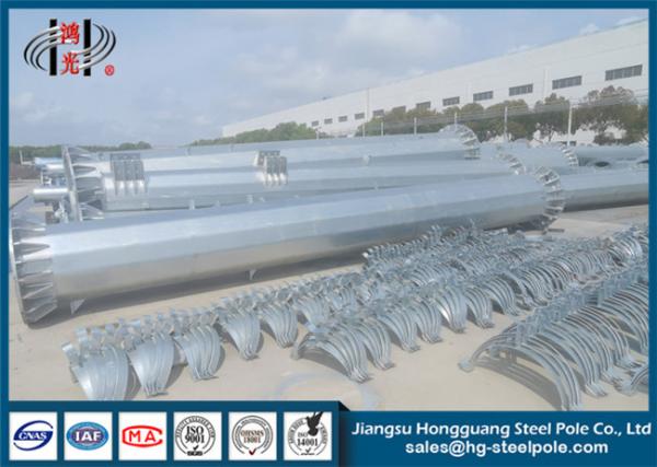Alta tensão 10KV - 220KV Polo de aço galvanizado bonde, polo claro galvanizado