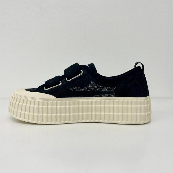 Espadrilles Platform Canvas Trainers Womens ODM Black Canvas Sneakers Womens