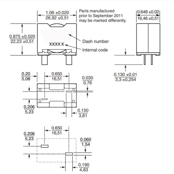 Flat wire windings Shielded High Current Power Inductors VER2923-332KL VER2923-472KL