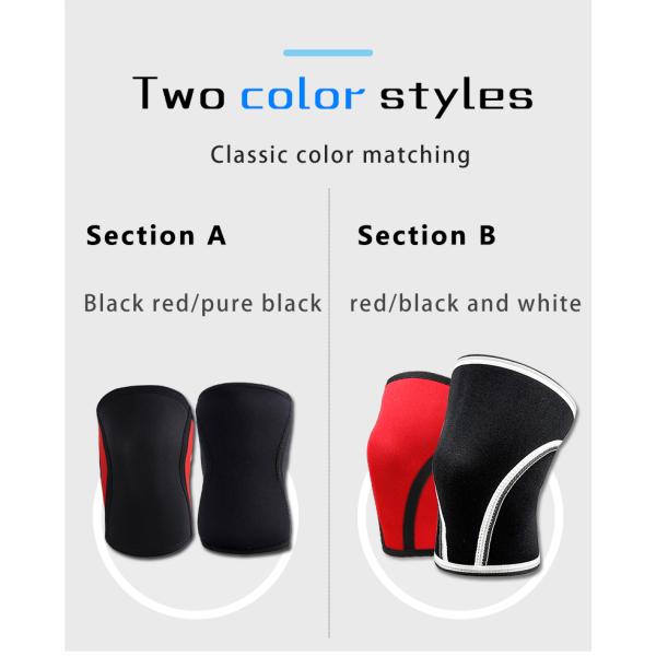 Custom 7mm 5mm Lifting Knee Sleeve Crossfit Fitness Support For Powerlifting