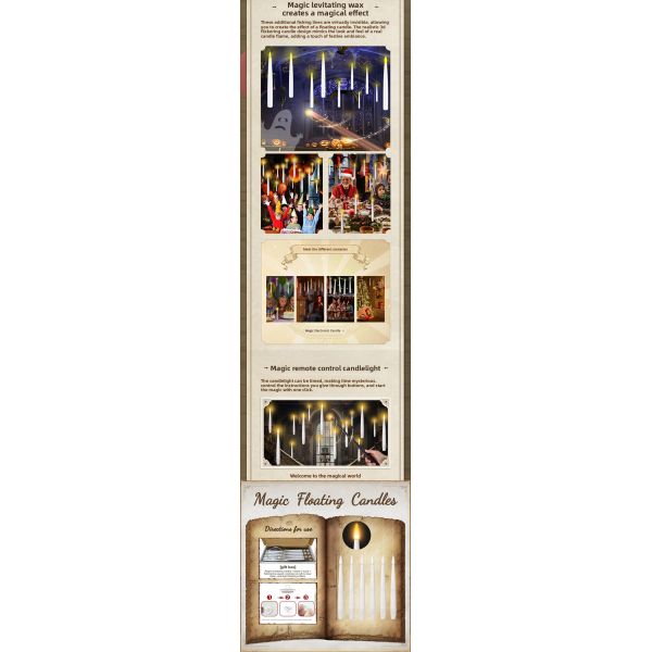 Mini Colorful LED Candles Remote Control Magic Spell Candles