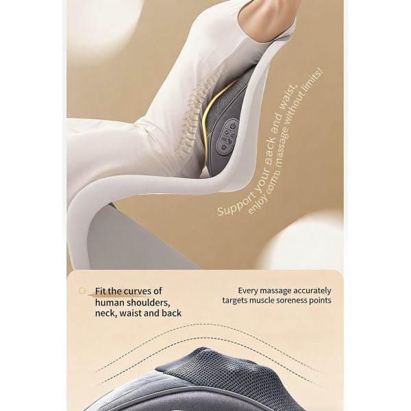 MechMassage Pillow with Kneading Massage Suitable for use on multiple areas such as the neck shoulders and back massage feels more realistic mimicking human hand kneading