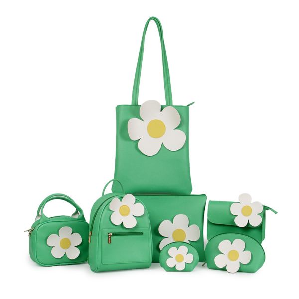 Supercute Pu Schoolbag 7pcs Custom Backpack School Backpack Set Shoulder Bag