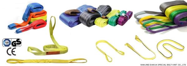 Textile slings,eye to eye flat slings  ,   safety factor 7:1  , According to EN11492-1 Standard,  CE,G