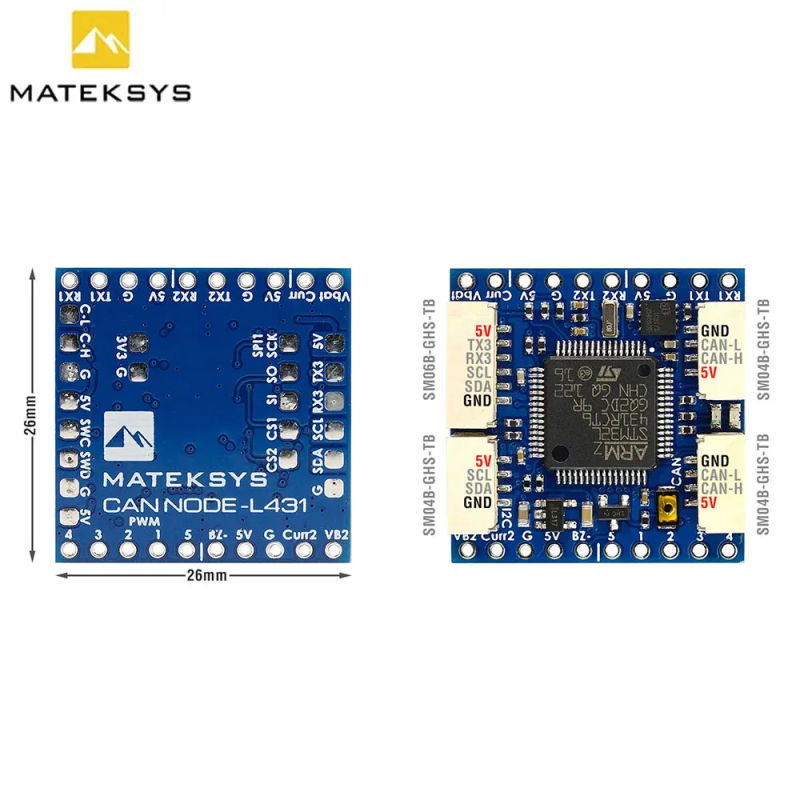 Original Matek Can-L431 ap_periph Can Node Dronecan L 26xmm for Ardupilot Gnss Barometer Airspeed Sensor Gpio