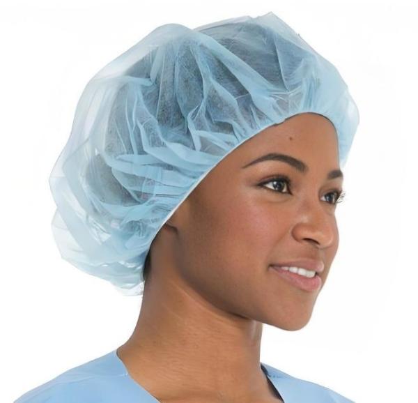 V102 Branco 21 Inch Chefs Bouffant Caps Bulk Hairnets para Restaurante Food Service