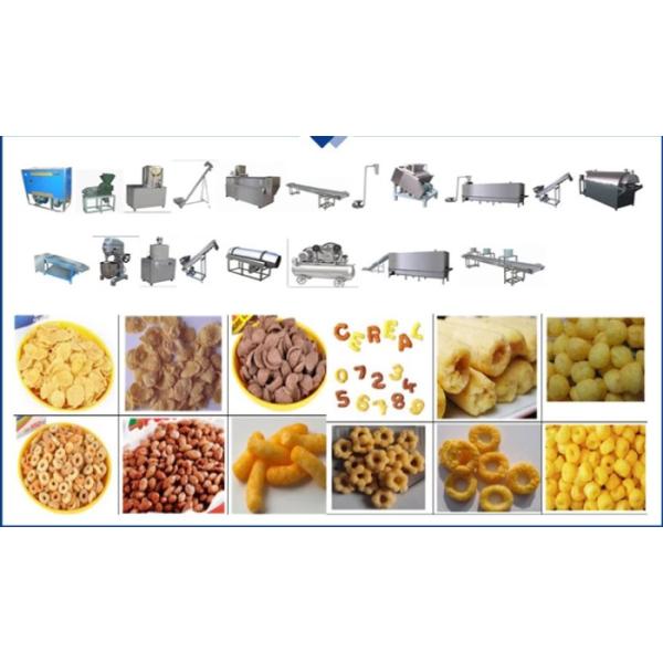 Industrial Corn Flakes Production Line Snack Food Extruder Machine