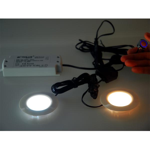 12V DC LED lámpara de reflejo del gabinete Puck lámpara 3000K 4000K 6000K Para joyería