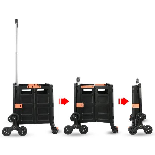 Багаж супермаркета вагонетки корзины лестниц подъема пластиковый располагаясь лагерем с крышкой