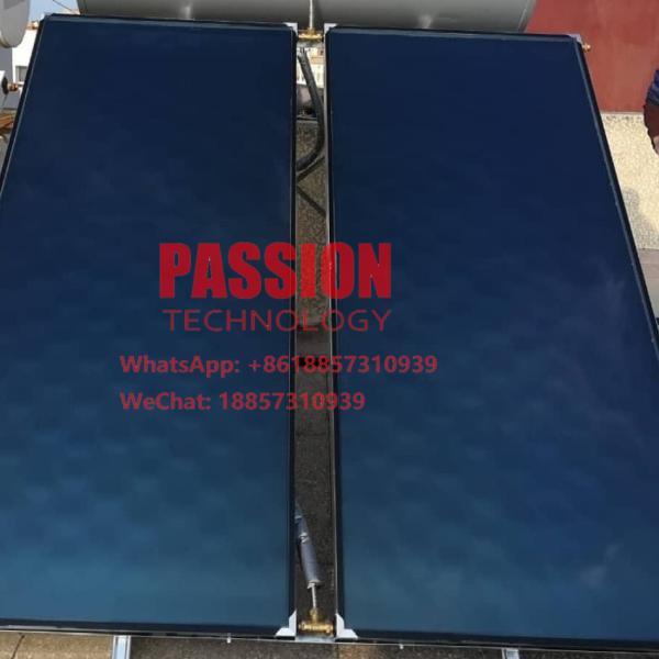 aquecedor de água solar do tela plano azul do coletor solar 200L de placa lisa da cor 2m2