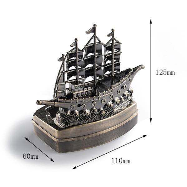 Доказательство пыли Ashtray кармана металла дизайна 125*110*60mm парусника