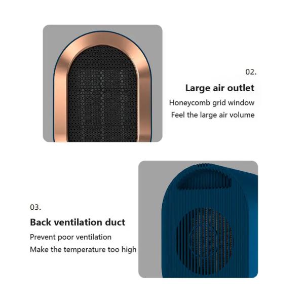 220V Portable Electric Heater 1200W Winter Warmer Fast Heating Household Air Heaters PTC