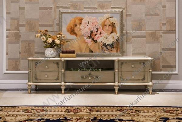Home Furniture Western-Style Modern Tv Stand Modern Recycle Wood Tv Stand