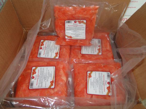 HACCP Sushi Chef Pickled Ginger , Japanese Pink Ginger No Foreign Odours