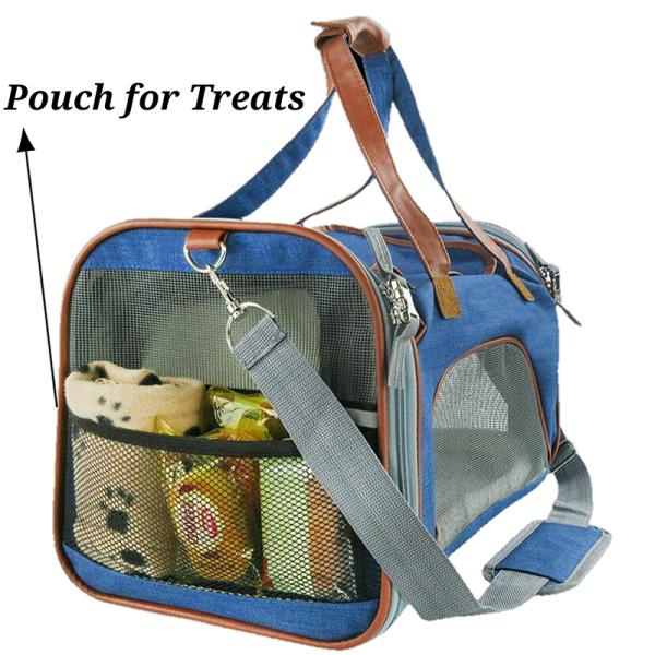Soft Sided Pet Carrier Handbag , Eco Friendly Breathable Pet Travel Bags
