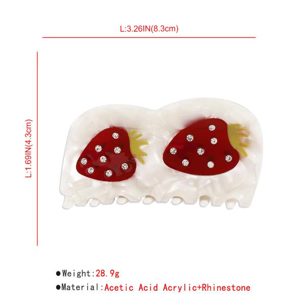 Girls fruit hairpin strawberry watermelon cherry acetate resin grab clip shark clip accessories